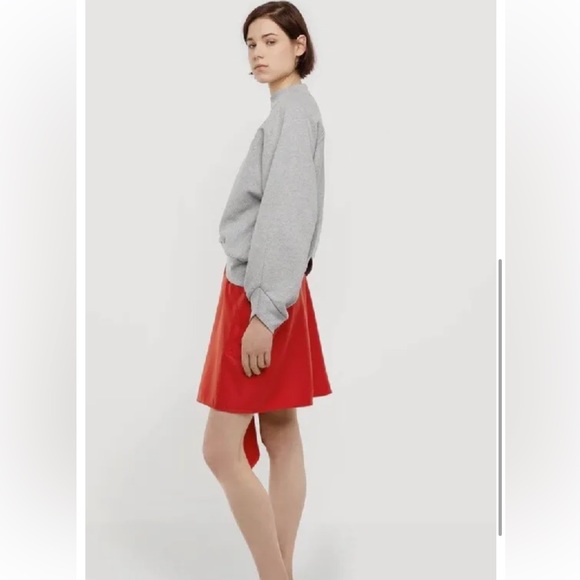 NWT)Vejas bias cut wool red Skirt - Size 26 - Picture 2 of 8